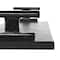 Black Marble Slim Textured Living Room Décor Tray with Rod Handles, 2ct.
